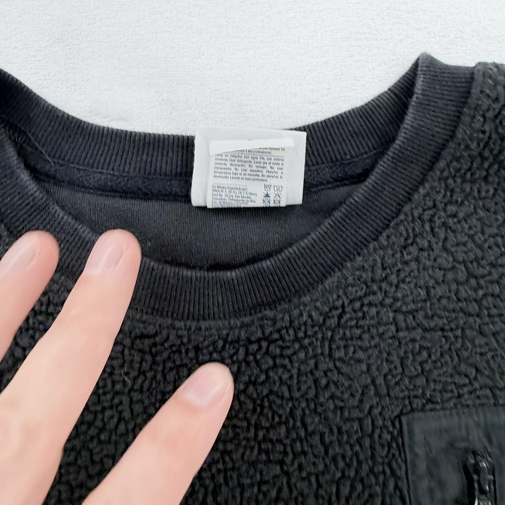 Champion Sweatshirt Mens XL Gray Sherpa Fleece Pullover Chest Pocket Logo - Picture 12 of 16